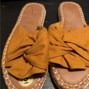 Women's Mustard Slide Sandals